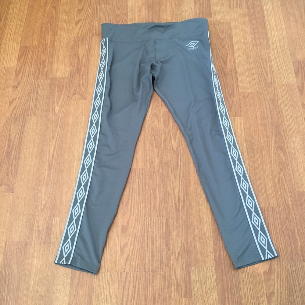 Umbro Logo Taped Mid-Rise Leggings Pants Stretchy - Picture 1 of 4
